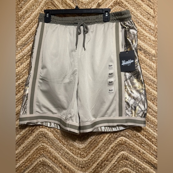 Brooklyn Cloth Camo Paneled Mesh Shorts,Comfort Fit,Men's Size L,NWT - Picture 1 of 13